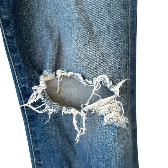 Jonathan Simkhai Womens River Distressed High Rise Straight Leg Jeans - Picture 14 of 16